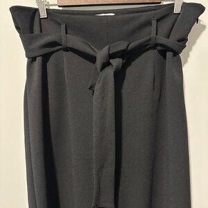 Leith Tie-Waist Wide-Leg Pants- Large